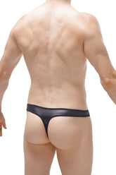 String Lasso Cockring Mouillé Noir